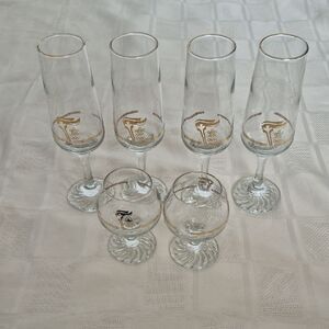 Gold Accent Glassware Set